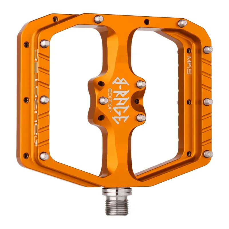 Burgtec Penthouse Flat MK5 B-Rage Edition Pedals In Iron Bro Orange-1