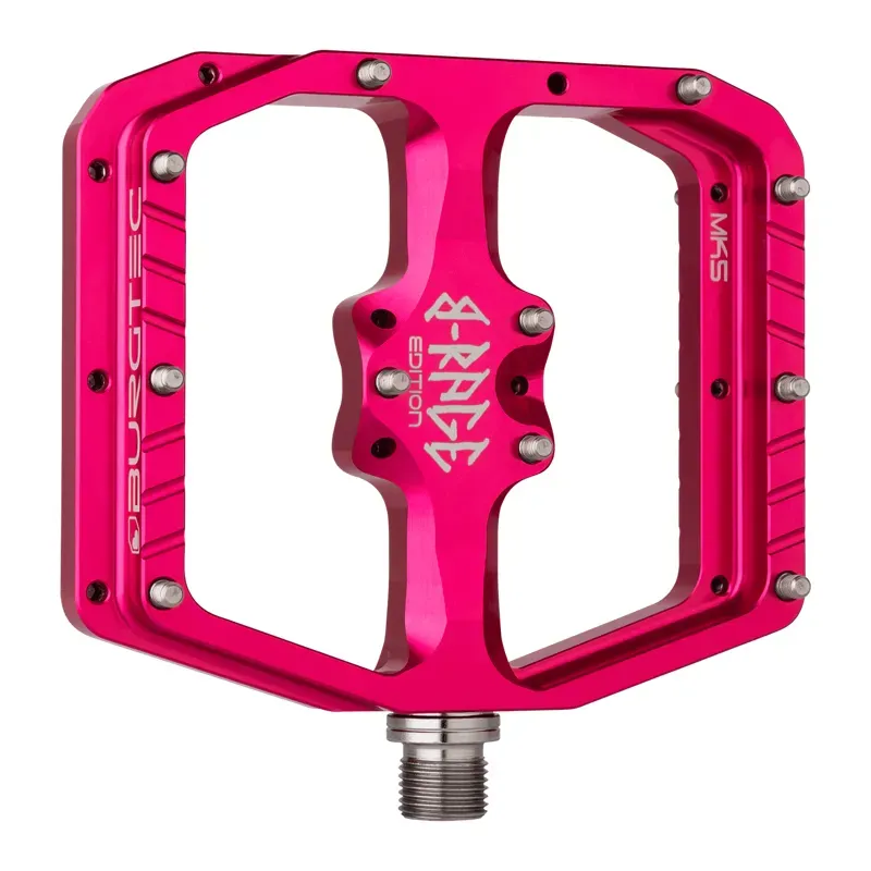 Burgtec Penthouse Flat MK5 B-Rage Edition Pedals In Toxic Barbie Pink-1