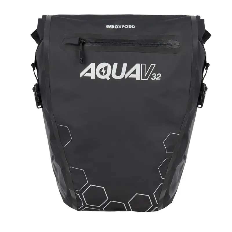 Oxford Aqua V 32 Double Pannier Bag in Black