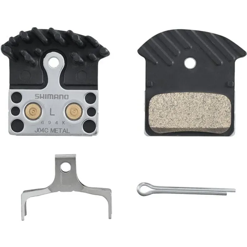Shimano J04C-MF disc pads and spring metal sintered alloy/stainless back cooling fins