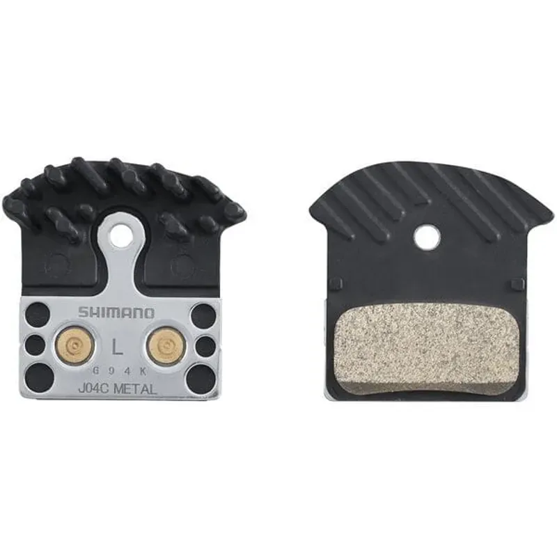 Shimano J04C-MF disc pads and spring metal sintered alloy/stainless back cooling fins-1