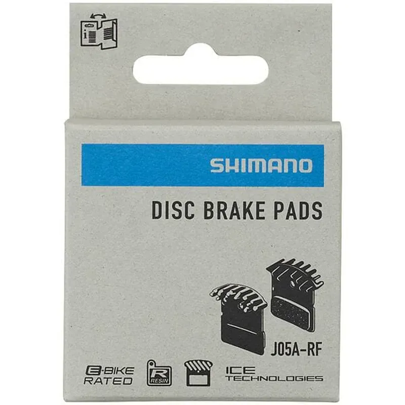 Shimano J05A-RF disc pads and spring  resin pad alloy back cooling fins-1