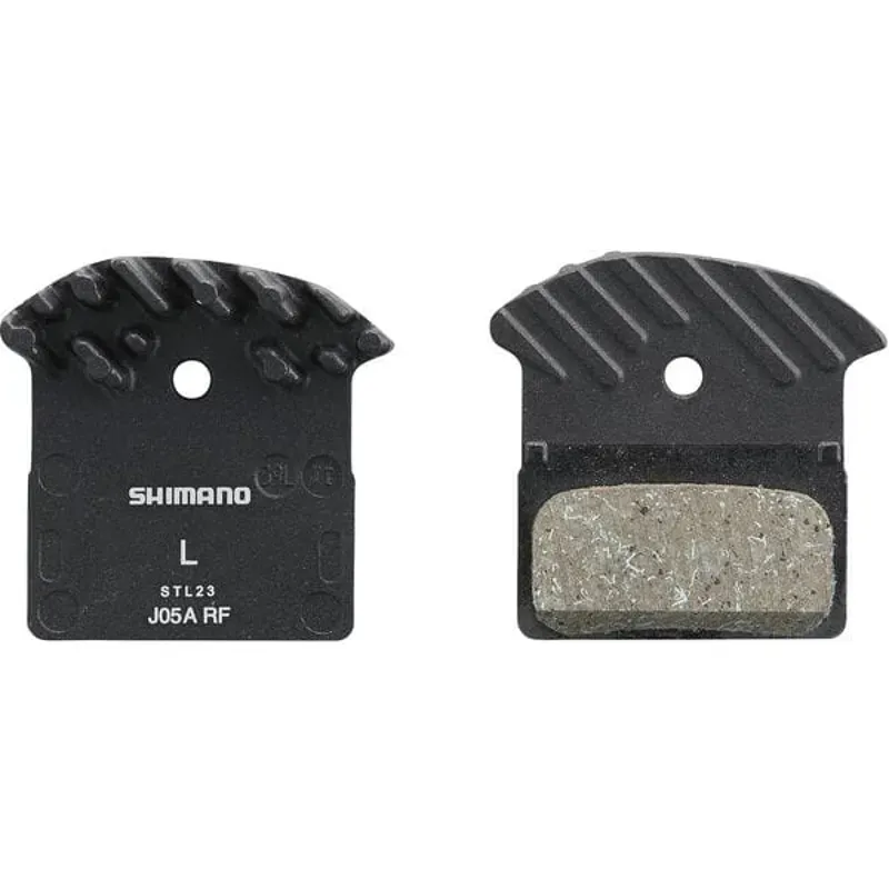 Shimano J05A-RF disc pads and spring  resin pad alloy back cooling fins-2