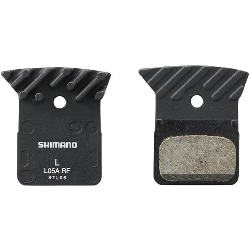 Shimano L05A-RF disc pads and spring resin pad alloy back cooling fins-2