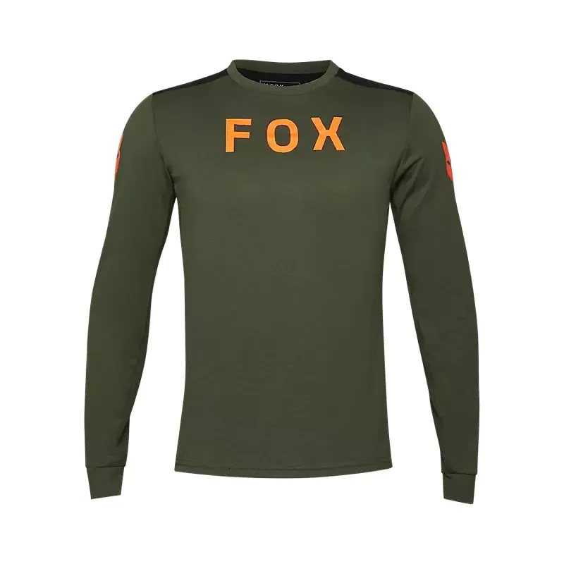 Fox Ranger Aviation Drirelease Long Sleeve Jersey in Dark Sage