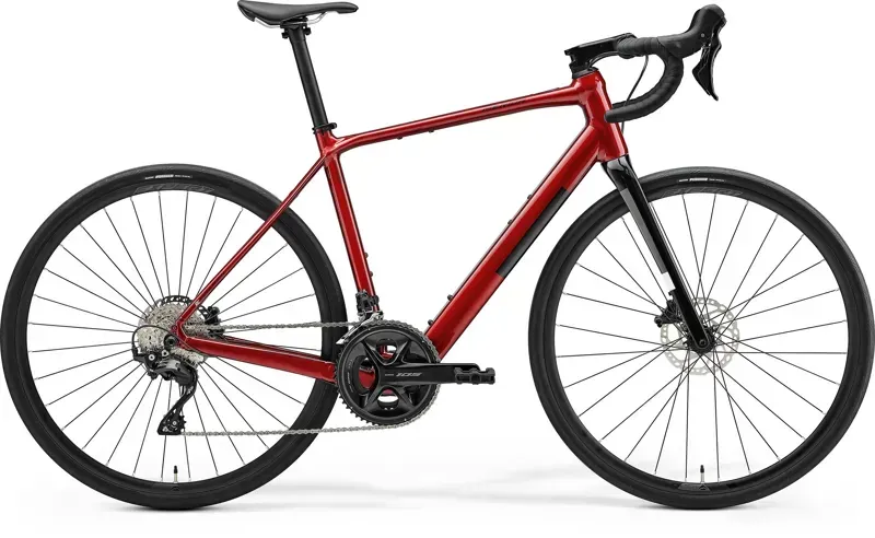 Merida eScultura 400 E-Road Bike In Red/Black
