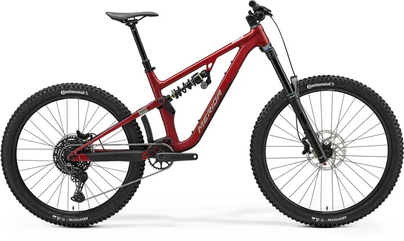 Merida One-Sixty FR 400 Mountain Bike In Dark Red/Grey/Black