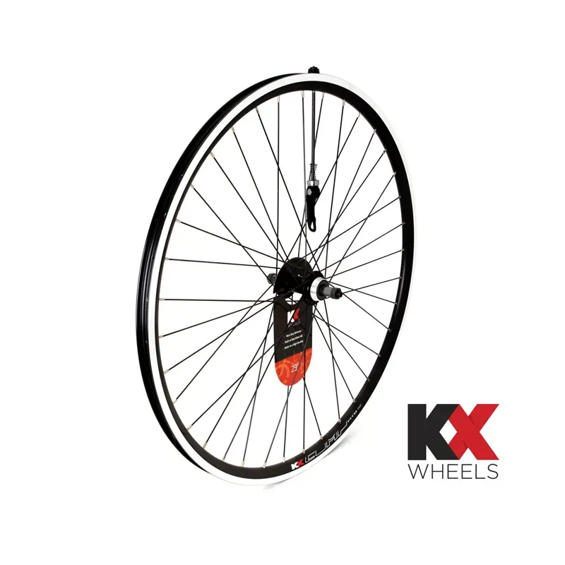 KX MTB 29er Doublewall Q/R Screw On Rear  Wheel Rim Brake In BLACK 29