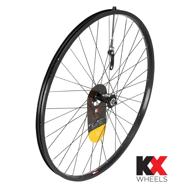 KX MTB 26 Inch  Front Singlewall QR Wheel Rim Brake BLACK