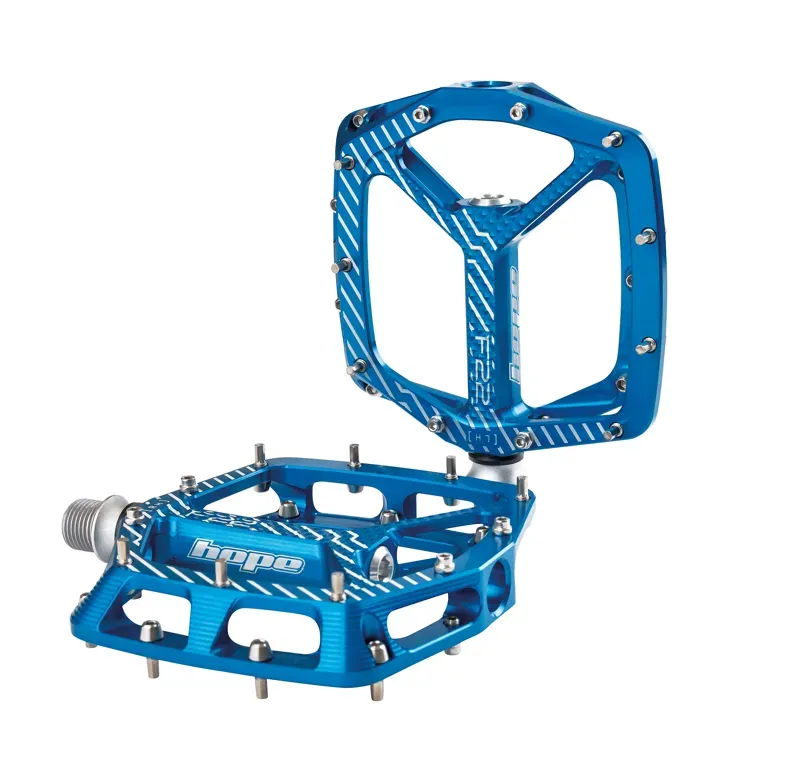 Hope F22 Flat Pedals - 9/16 Pair  - Blue