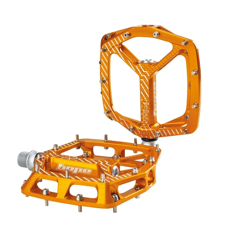 Hope F22 Flat Pedals - 9/16 Pair - Orange