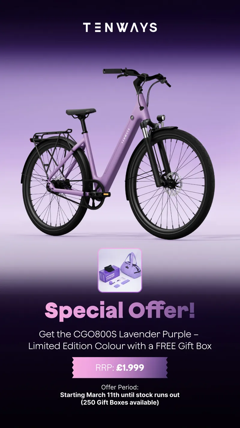 TENWAYS CGO800S - Lavender Purple LTD Edition Electric Bike