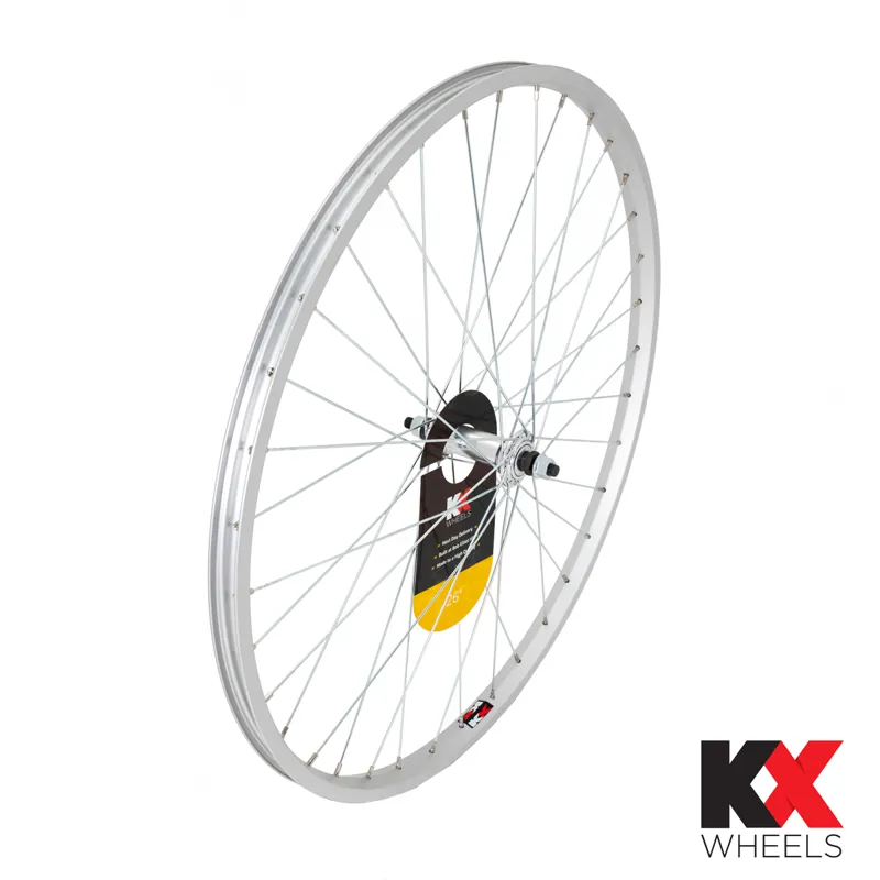 KX MTB Singlewall Solid Axle Front Wheel Rim Brake SILVER 26