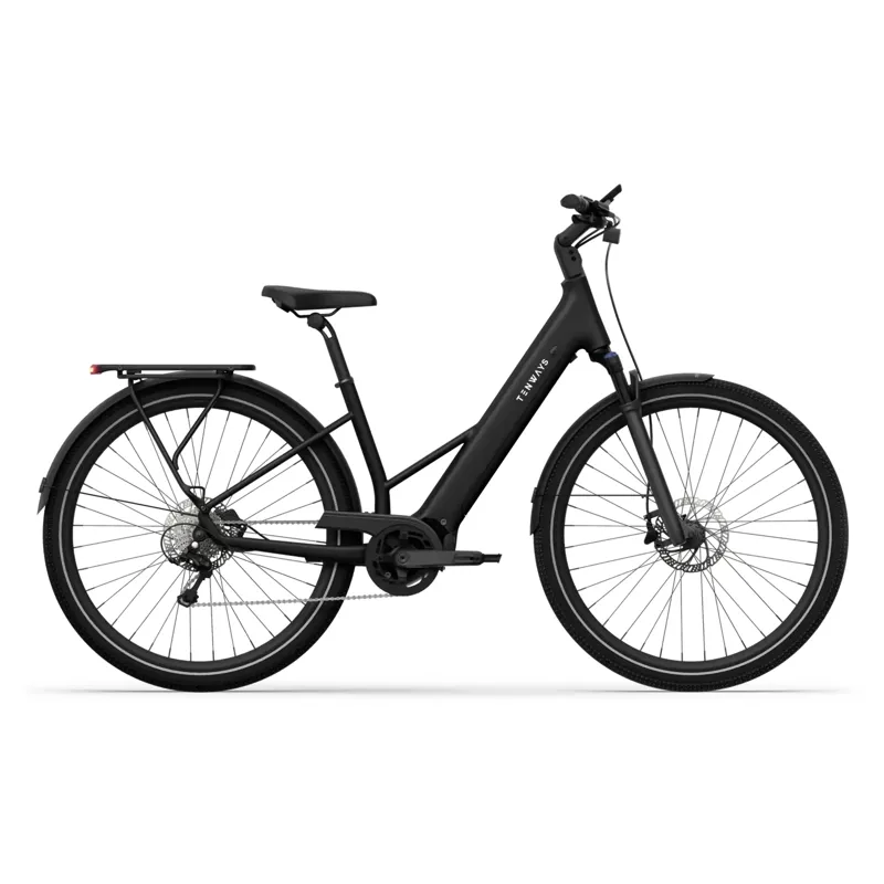 Tenways Ago Air  Electric Hybrid Bike - 43cm - Midnight Black