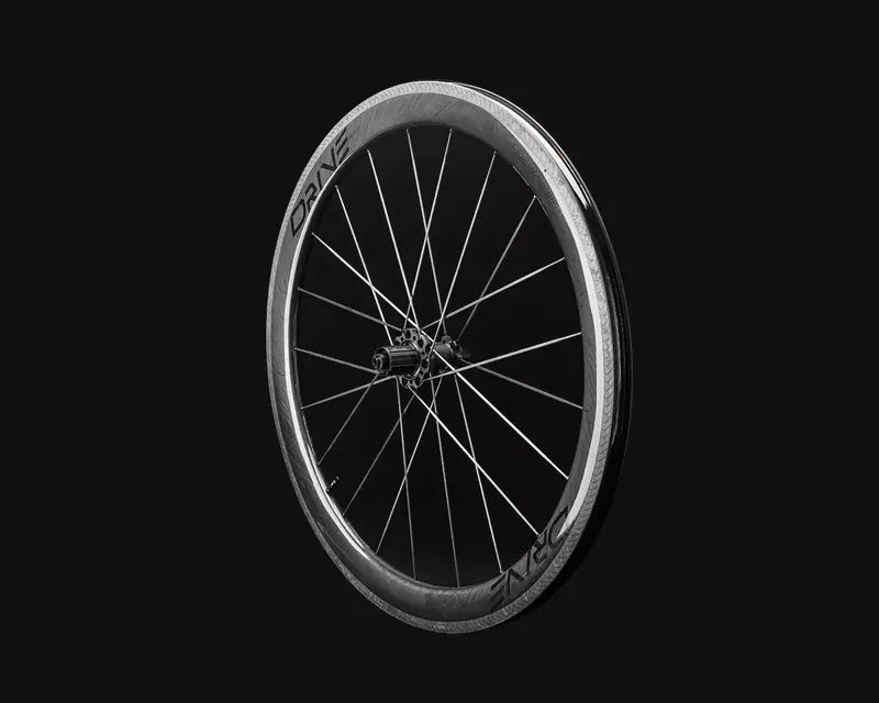 Elite Wheels Drive Rim Brake Carbon Black Decals Wheelset-4