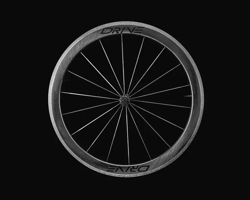 Elite Wheels Drive Rim Brake Carbon Black Decals Wheelset-3