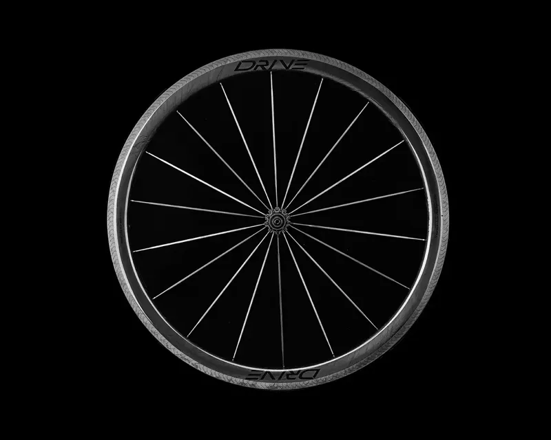 Elite Wheels Drive Rim Brake Carbon Black Decals Wheelset-1