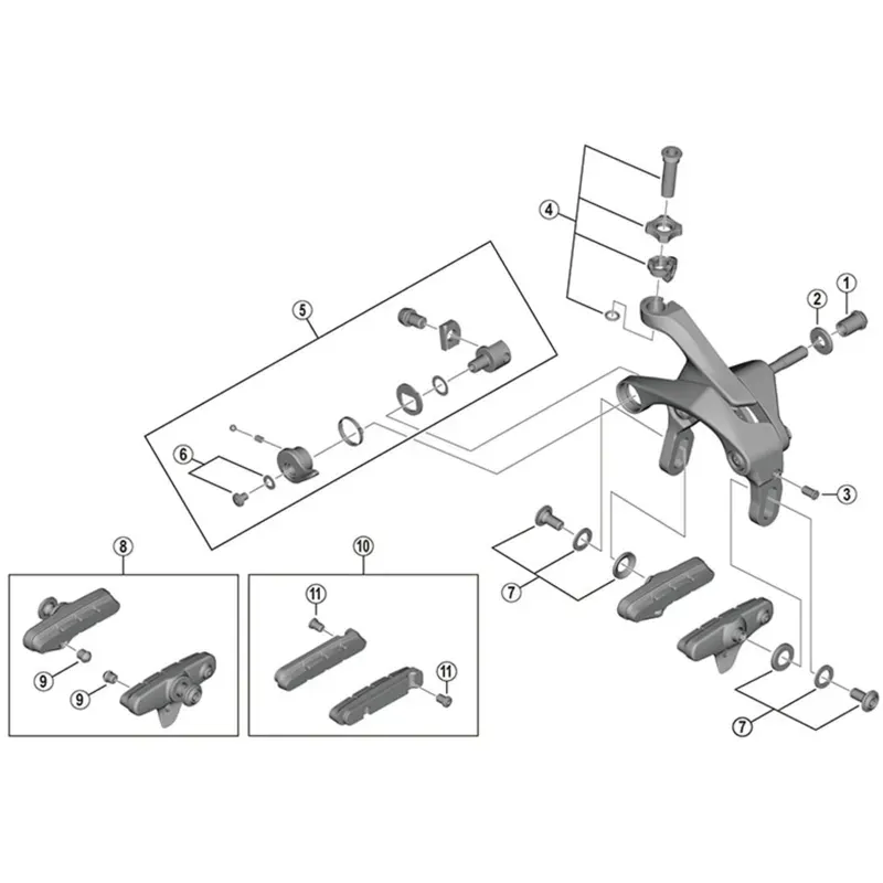 Shimano R55C4-A Brake Pad Inserts For Carbon Rims 1 Pair-1